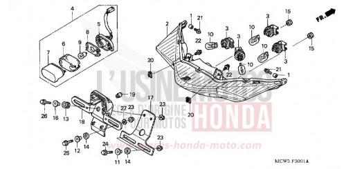 FEUX COMBINES ARRIERE (E,ED,EK,F) VFR800A3 de 2003